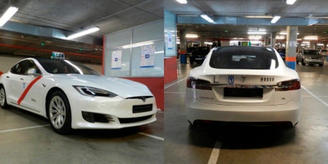 Tesla Model S taxi Madrid