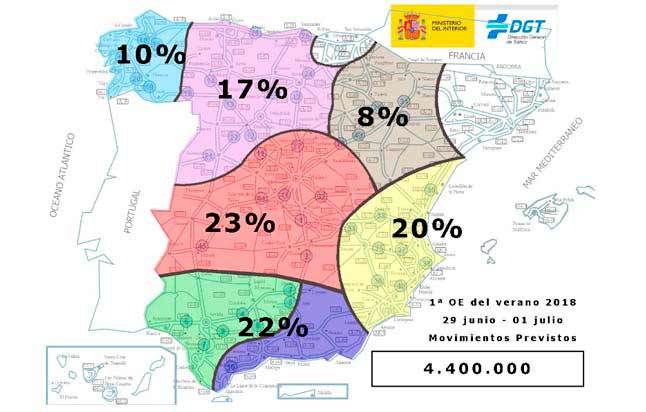 Tráfico operación salida junio 2018