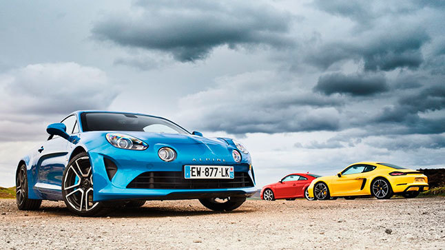 Comparativa: Alpine A110, Porsche Cayman S y Audi TT RS