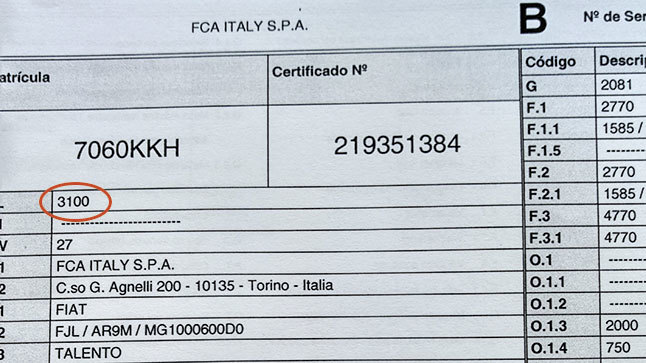 ficha tecnica vehiculo