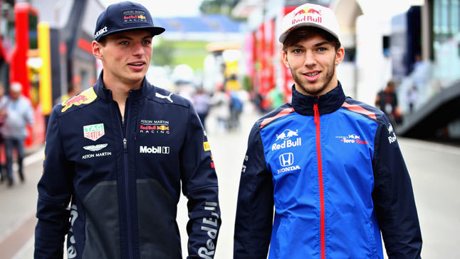 Max Verstappen y Pierre Gasly