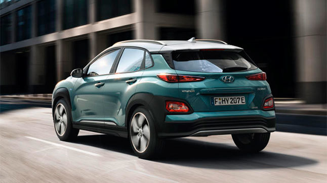 Hyundai Kona eléctrico trasera