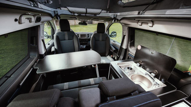 Interior Peugeot Traveller by Tinkervan