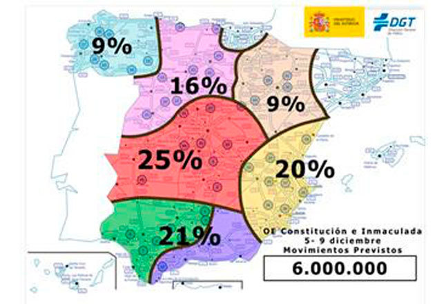 DGT mapa puente diciembre