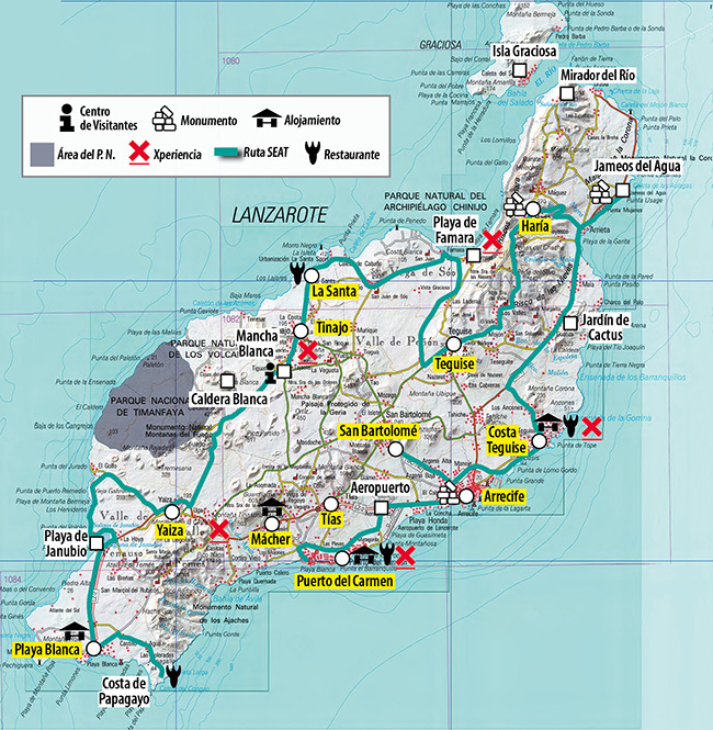 mapa ruta Timanfaya