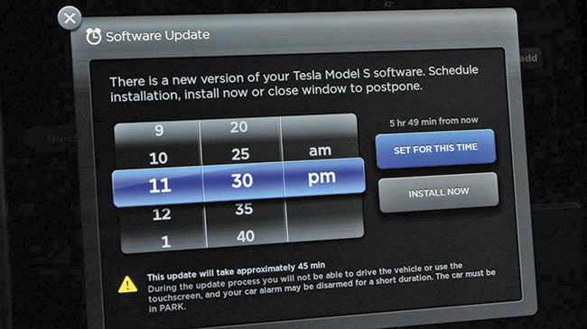 actualizaciones de tesla