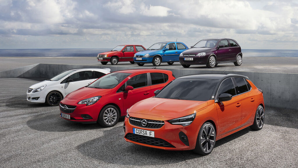 Opel Corsa generaciones
