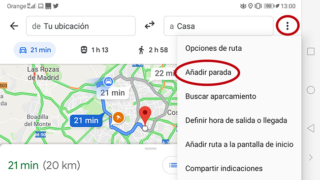 Paradas Google Maps