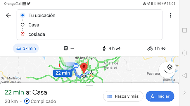Ruta Google Maps