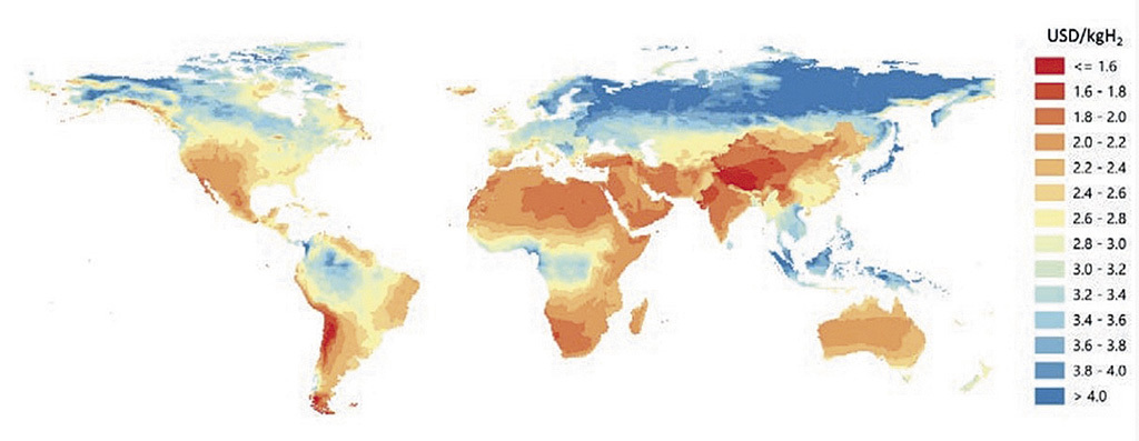 MAPA PRODUCCION HIDROGENO