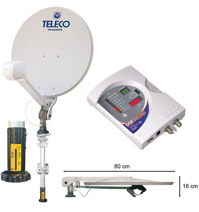 Antena parabolica para caravana camion Antenas y decodificadores