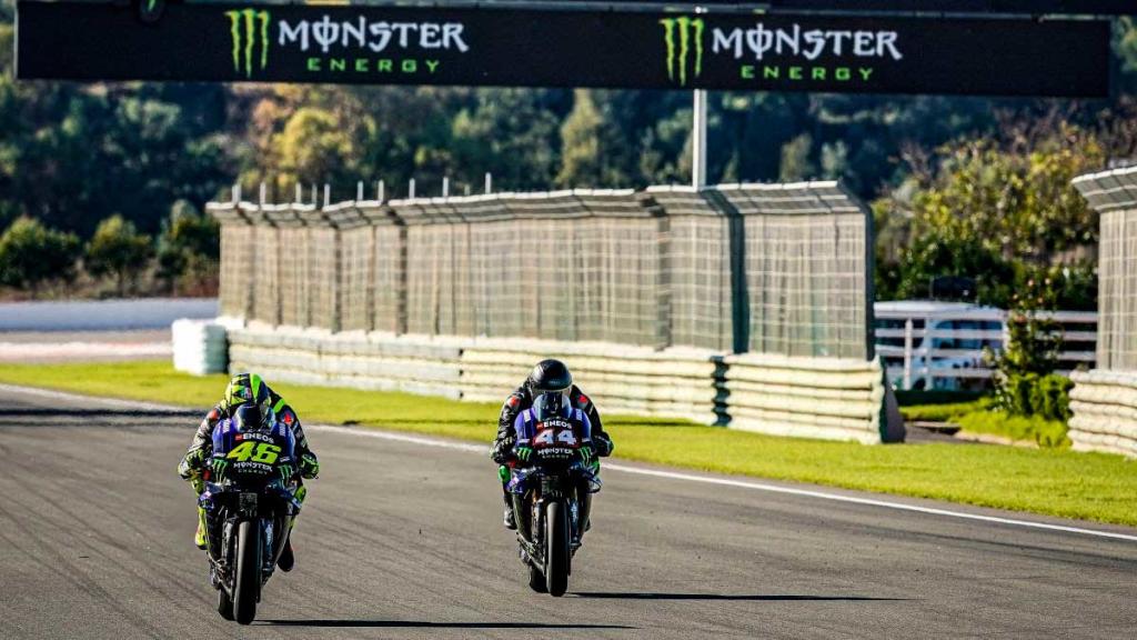 Lewis Hamilton y Valentino Rossi