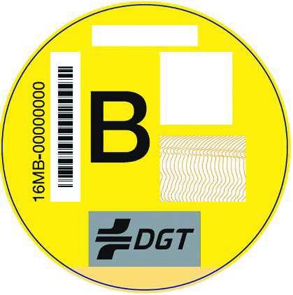 Pegatina de la DGT, ¿sabes lo que significan sus códigos? 10 Etiqueta B