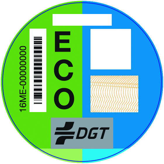 Pegatina de la DGT, ¿sabes lo que significan sus códigos? 8 Etiqueta ECO