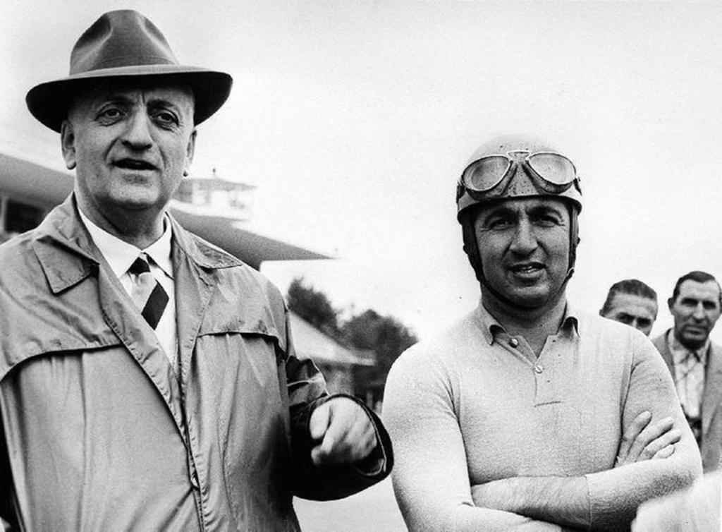 Enzo Ferrari y Alberto Ascari