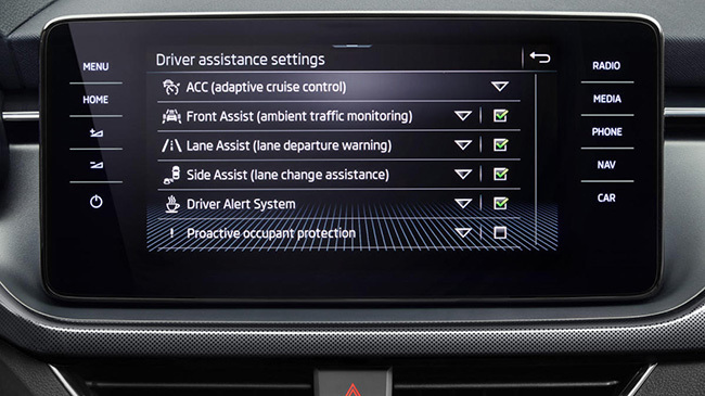 Skoda Kamiq pantalla