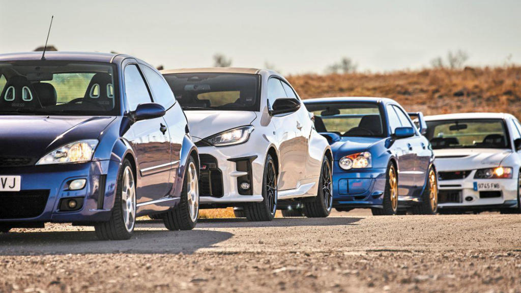 Toyota GR Yaris vs Mitsubishi EVO vs Subaru Impreza STI vs Focus RS