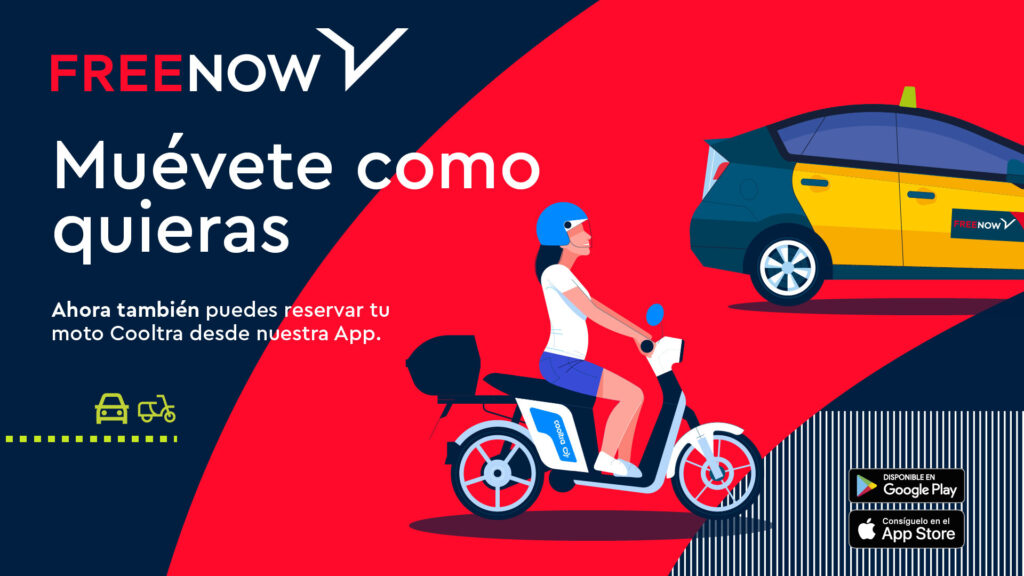 Free Now alquiler de motos Cooltra