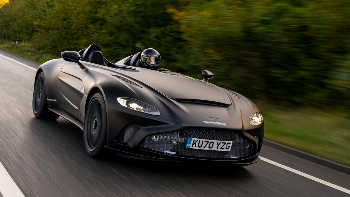 aston martin v12 speedster rolling