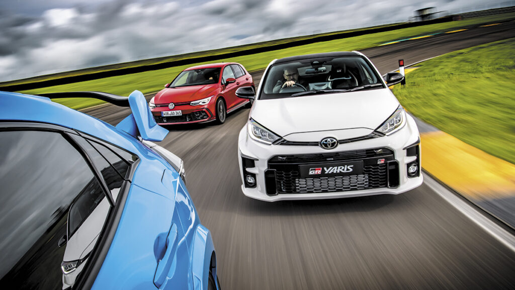 Comparativa GR Yaris, Civic Type R, Golf GTI