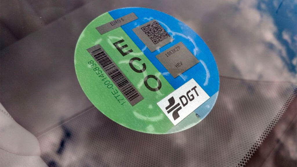 etiqueta de la DGT