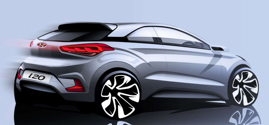 hyundaii20 coupe sketch