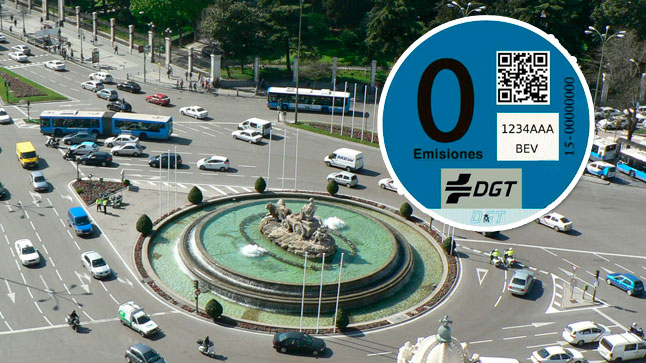 Por dónde puedo circular en Madrid si tengo la etiqueta CERO azul 1 madridetiquetacero