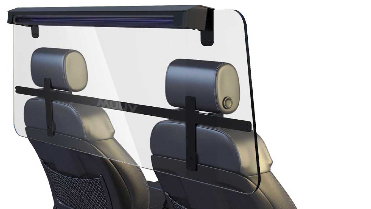 MUUV ViriScreen: así es la primera mampara que desinfecta el interior de los vehículos 1 muuvmampara01