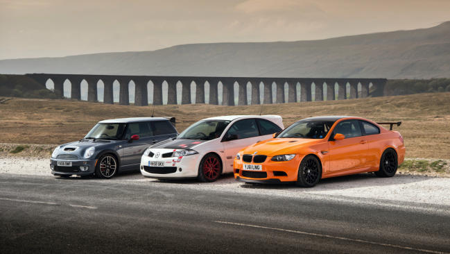 Mini JCW GP vs Renault Mégane R26R vs BMW M3 GTS 1 Mini JCW GP vs Renault Mégane R26.R vs BMW M3 GTS: juguetes para mayores