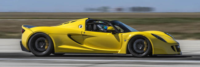 El cabrio más veloz del mundo 1 Hennessey Venom GT Spyder: el cabrio más rápido del mundo