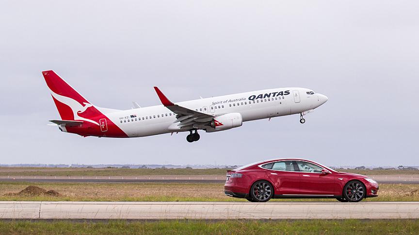 qantas tesla