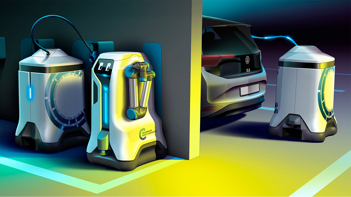 Volkswagen desarrolla un robot que recarga coches eléctricos 1 robot volkswagen