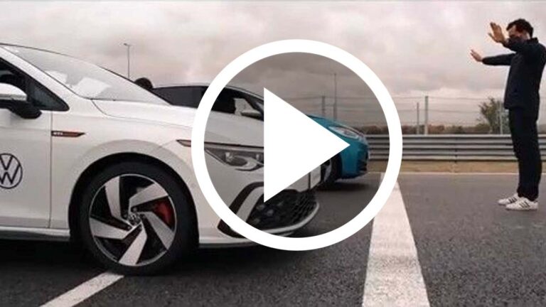 vw id.3 vs golf gti aceleracion drag race