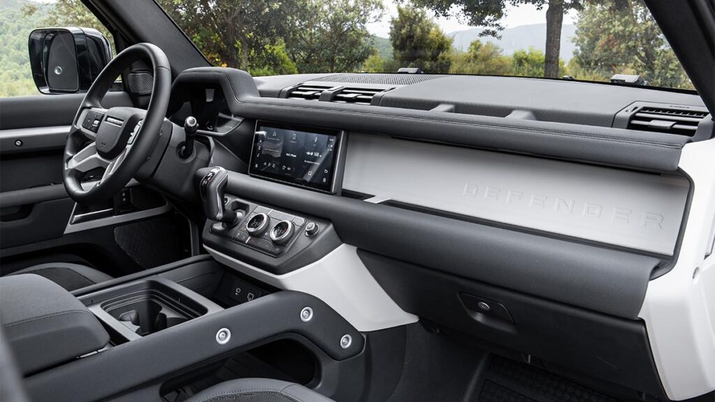 Land Rover Defender P400e PHEV interior