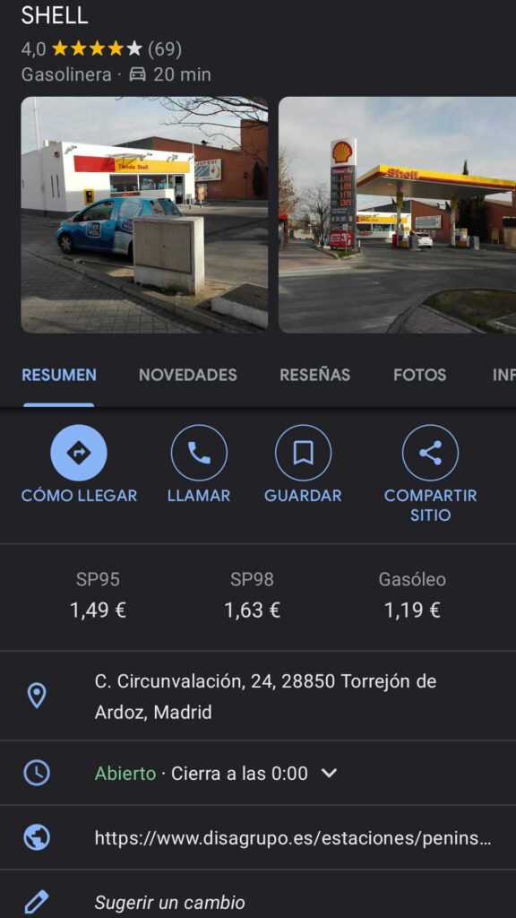 precios-gasolineras-google-maps