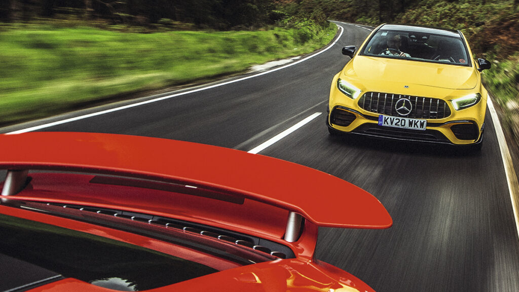 Porsche 911 Turbo vs Mercedes-AMG A45 s