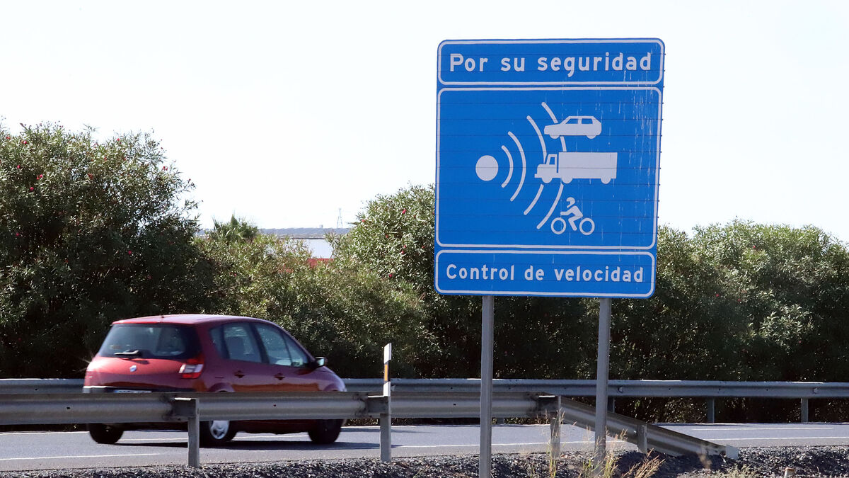 señal radar de velocidad