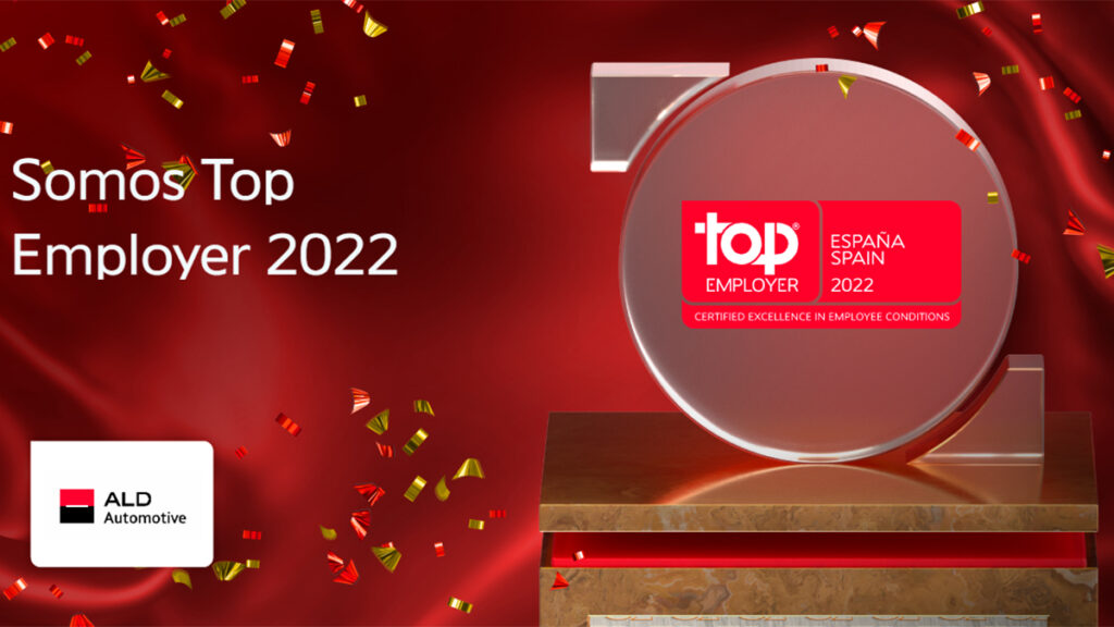 ALD Automotive recibe el premio Top Employer por quinto año consecutivo
