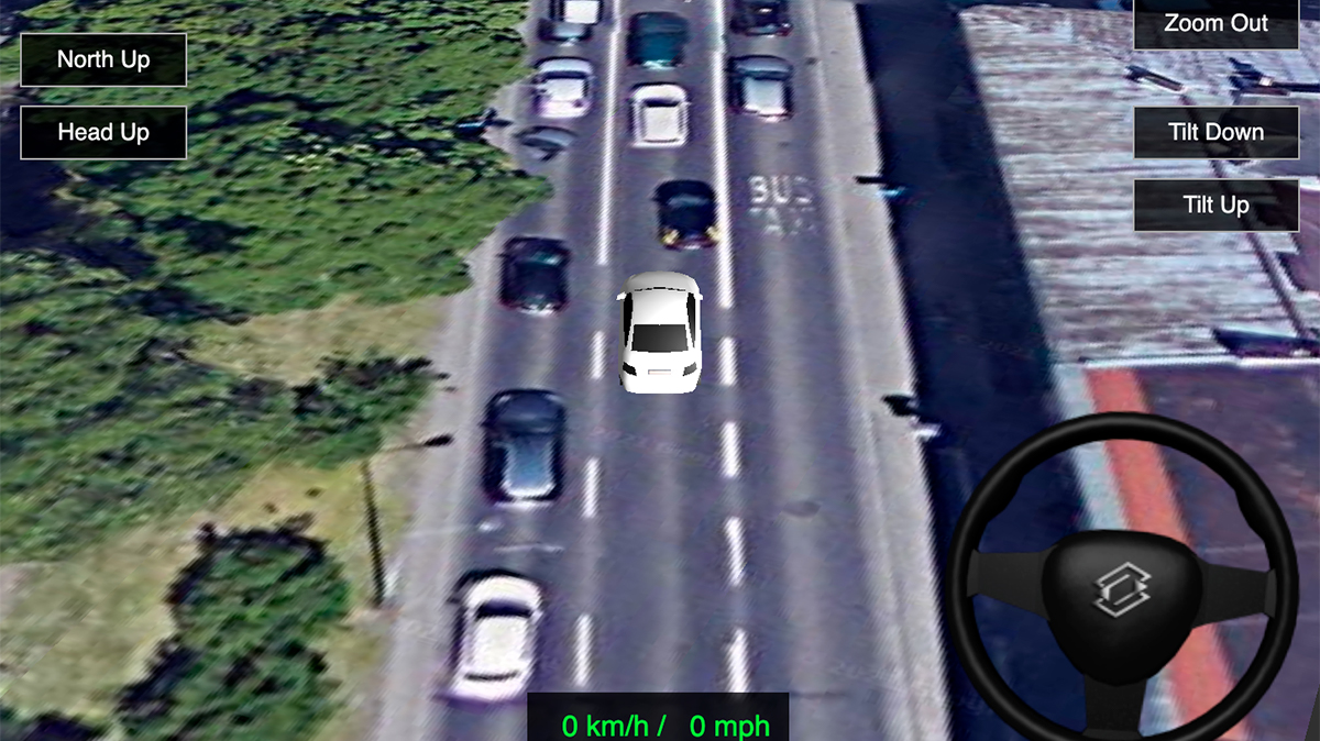 simulador de conducción Google Maps