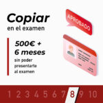 La Nueva Ley de Tráfico 2022 en imágenes 9 8. Si copias en los exámenes del carnet de conducir o en los cursos de recuperación...