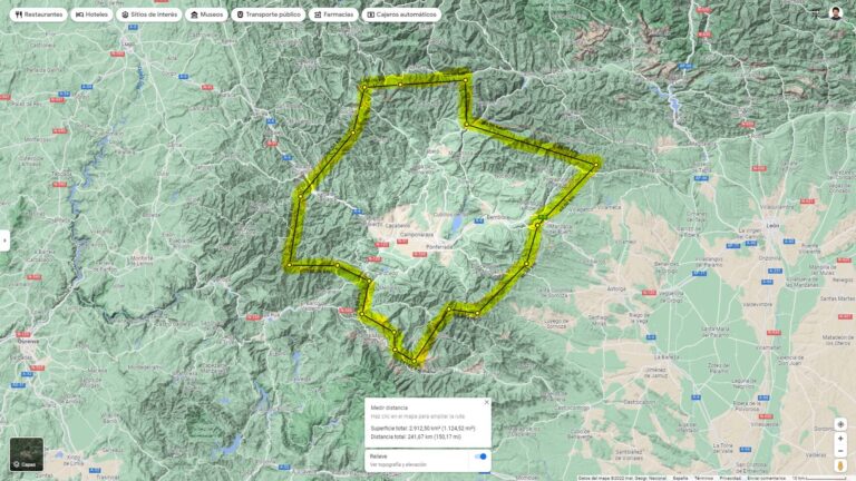 como medir distancias en google maps