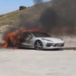 Un Corvette en pruebas se quema en Granada