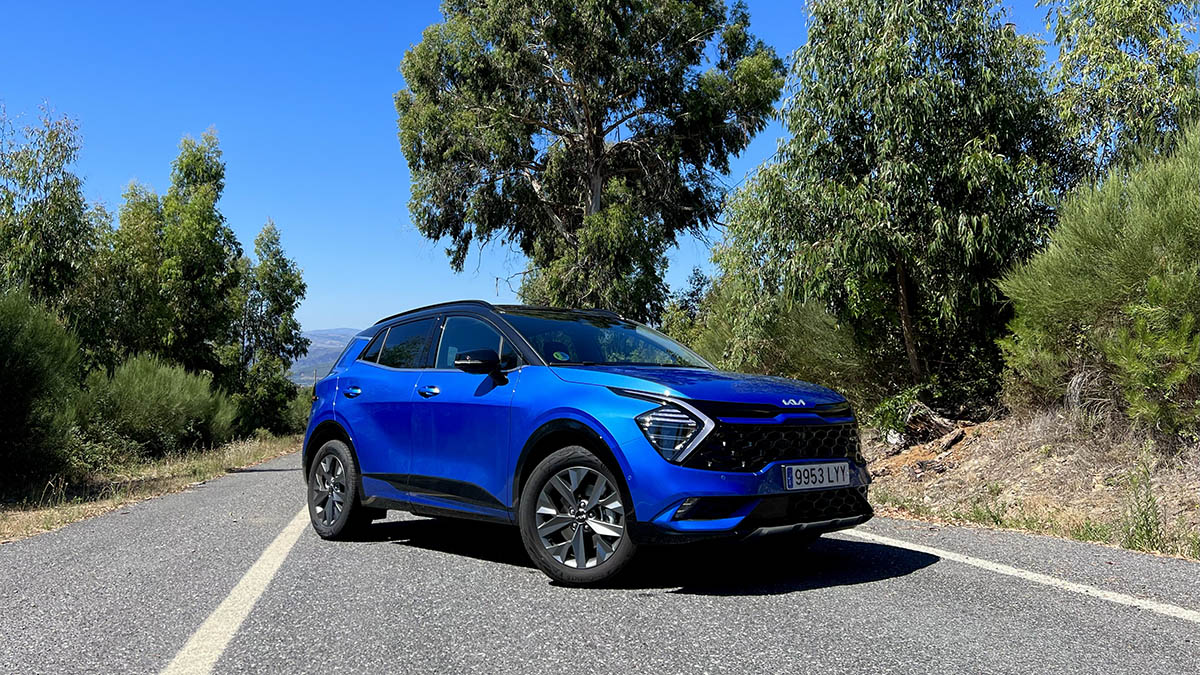 kia sportage delantera azul