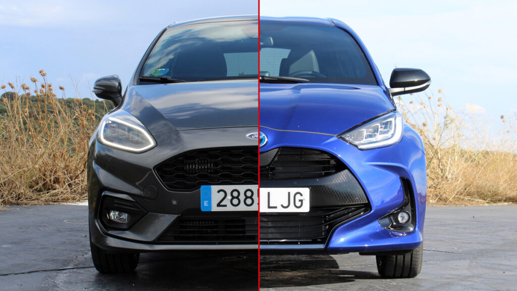 Ford Fiesta y Toyota yaris con etiqueta ECO