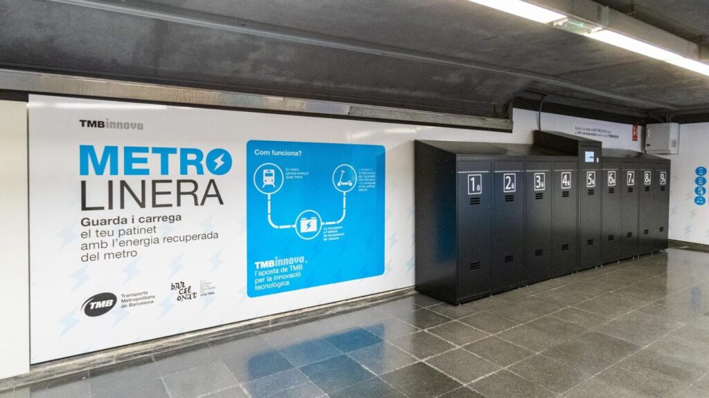 metrolinera Barcelona taquillas patinete