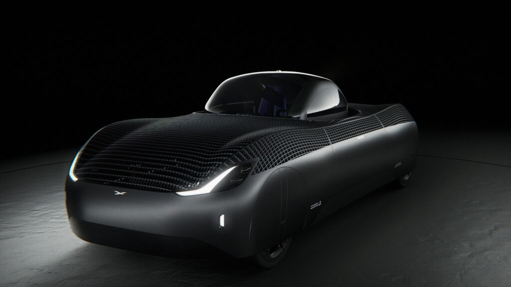 coche volador Alef Model A closed doors