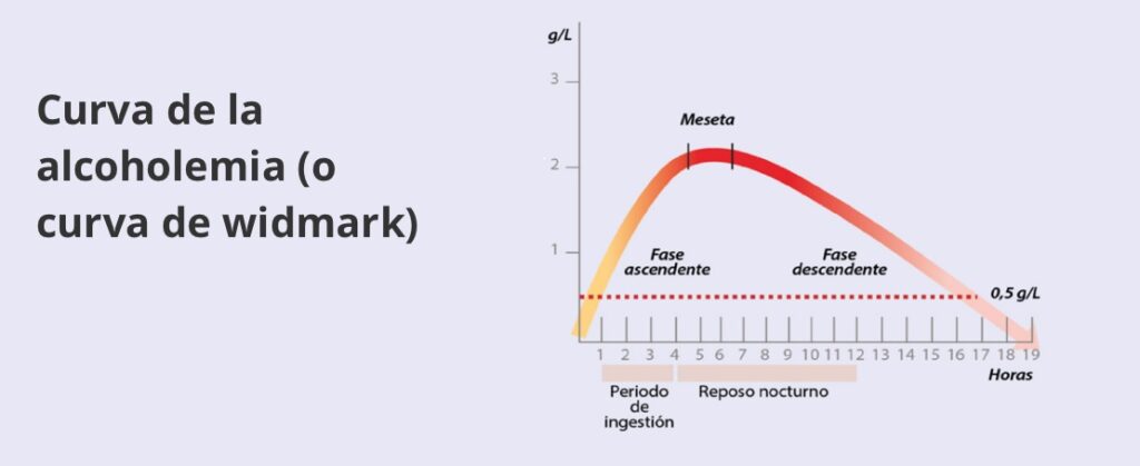 curva efectos del alcohol