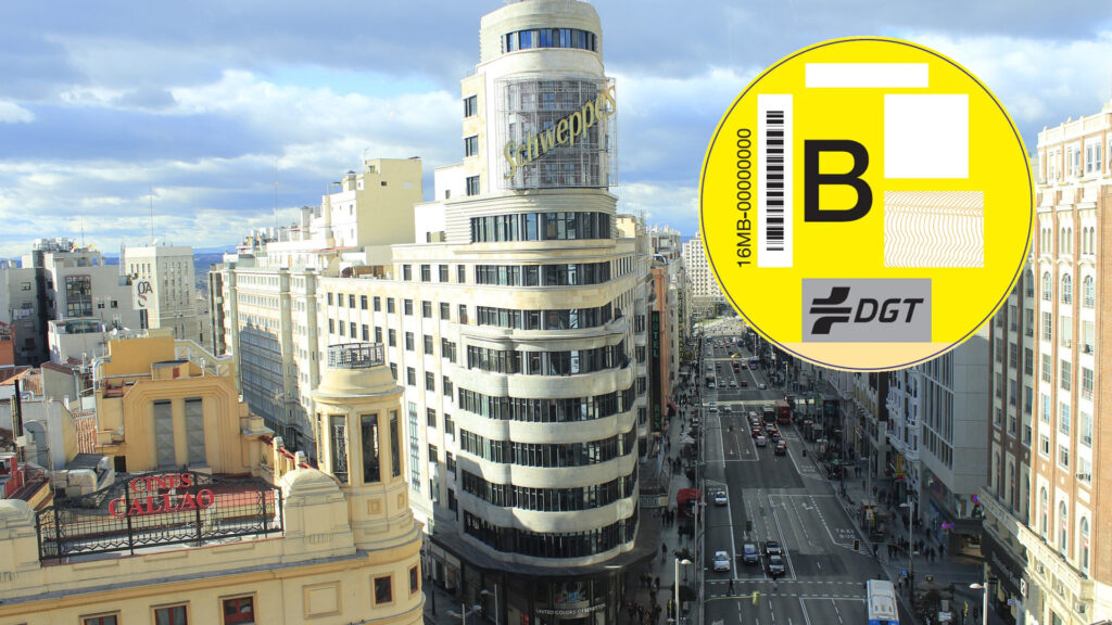 Madrid etiqueta B amarilla