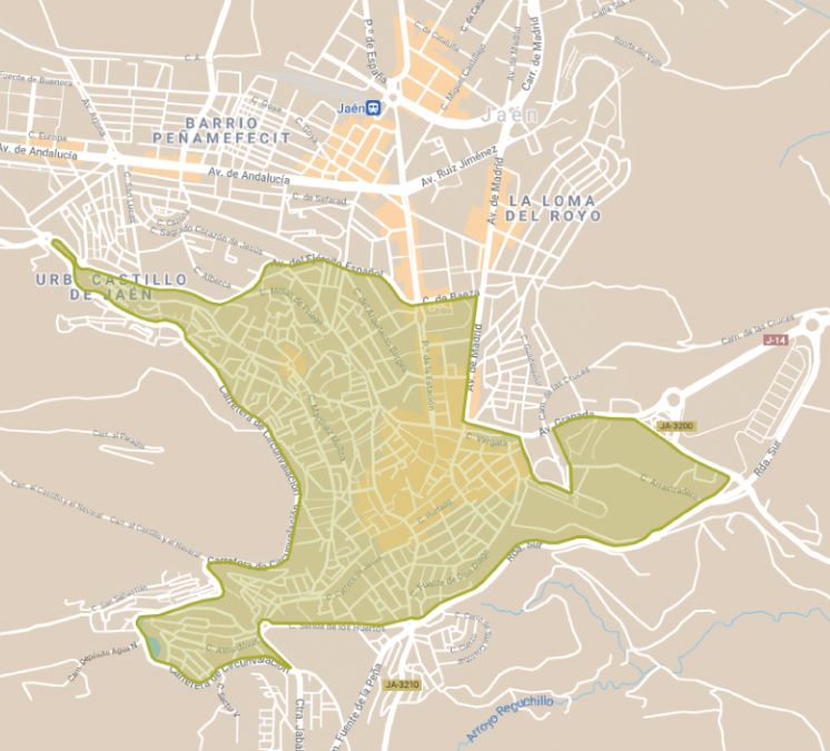 mapa de bajas emisiones de Jaen