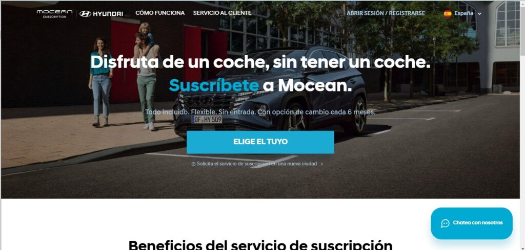 Coches por suscripcion mocean